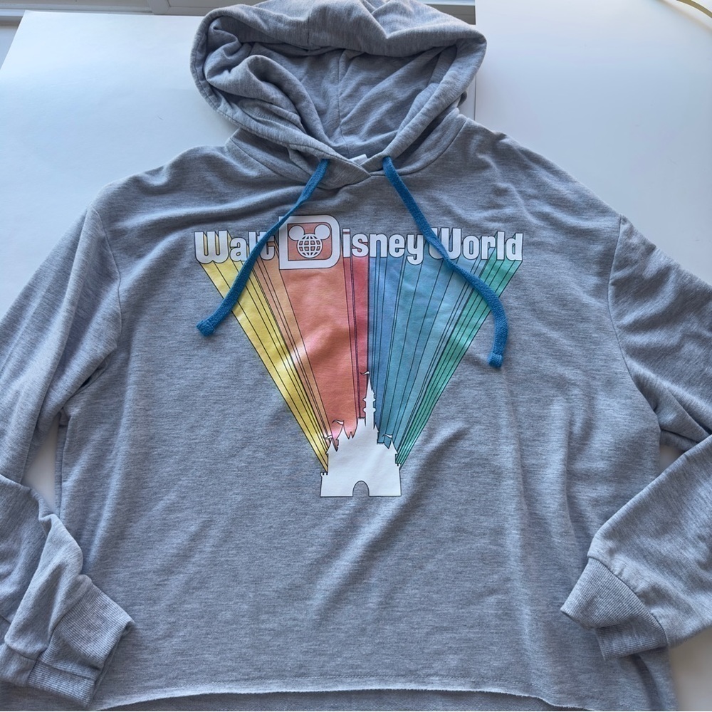 Walt Disney World Park Rainbow Oil Slick Castle Hoodie Adult Large Disney Parks